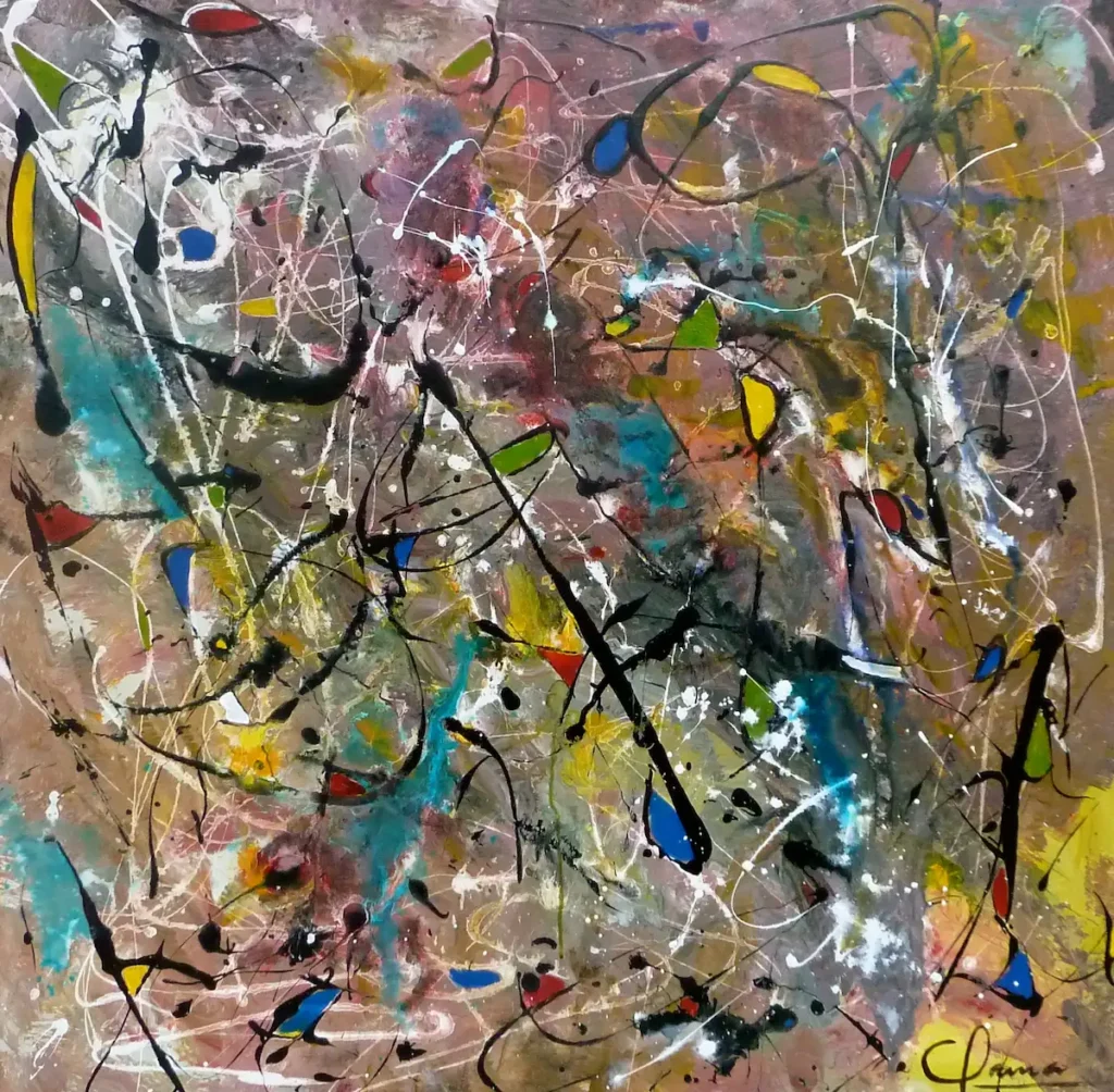 Claudia Gama - Happy Child - Mixed Media - 100cm x 100cm (Auctioned at House of Commons, London)