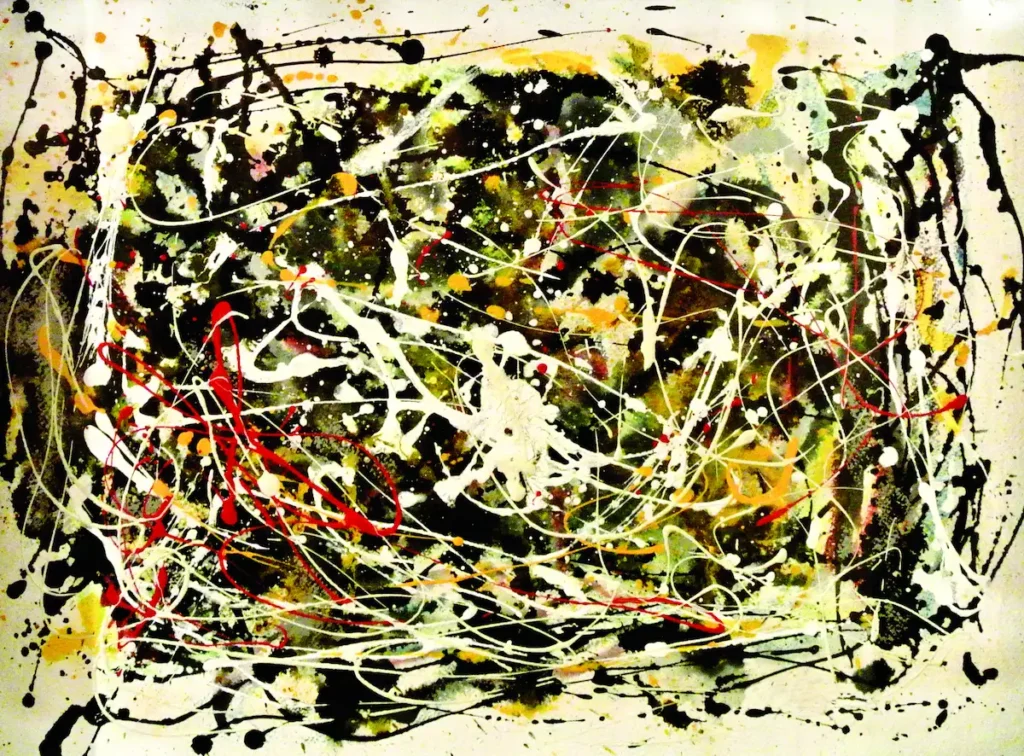 Green - Enamel on Paper - 60cm x 48cm