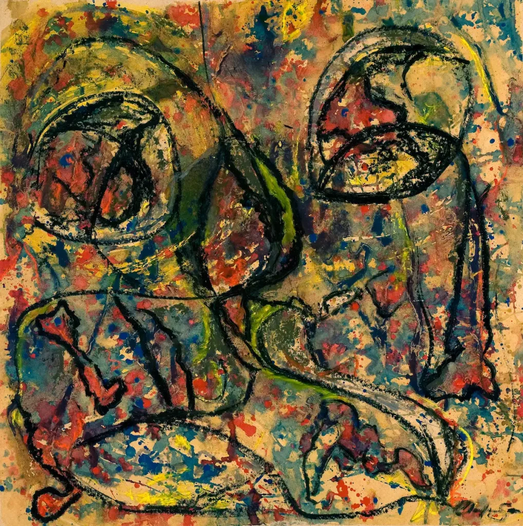 Man - Enamel on Paper - 79cm x 104cm