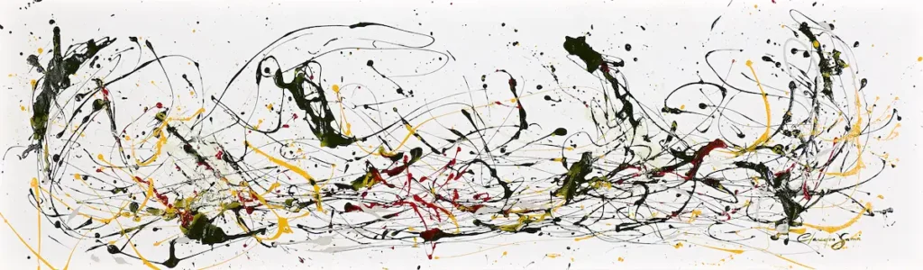 Rhytm III - Enamel on Paper - 142 cm x 43cm