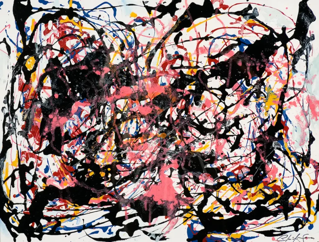 Rose - Enamel on Paper - 60cm x 48cm