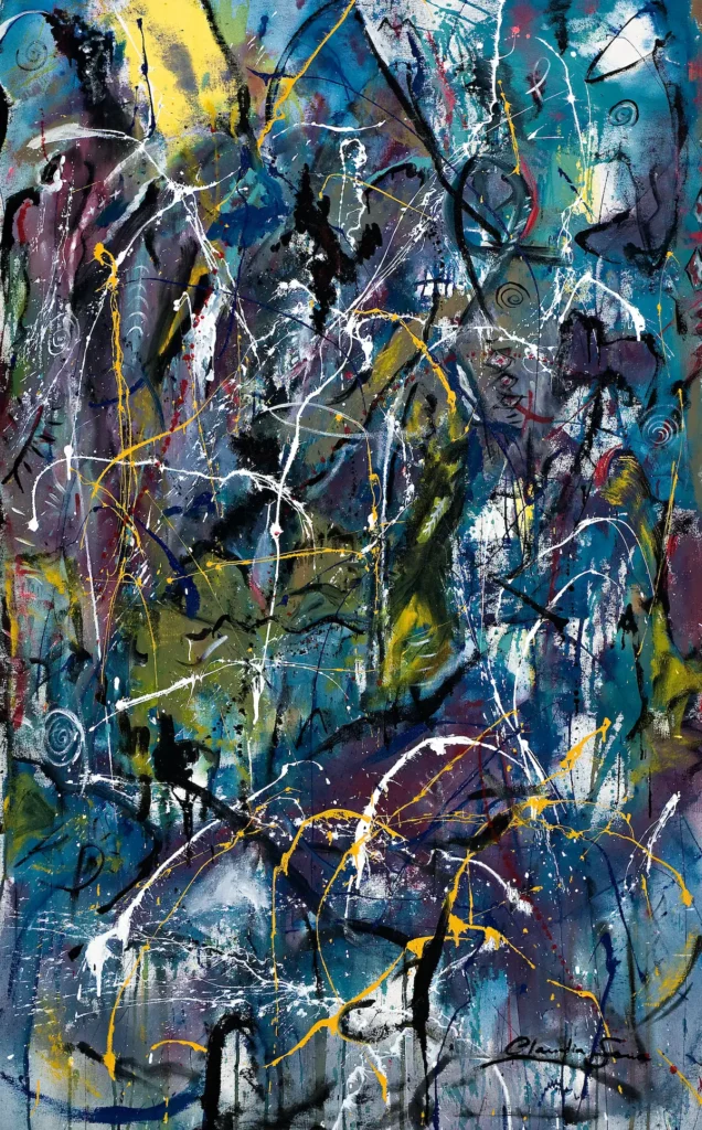 Winter Nigght - Enamel on Canvas - 115cm x 188cm