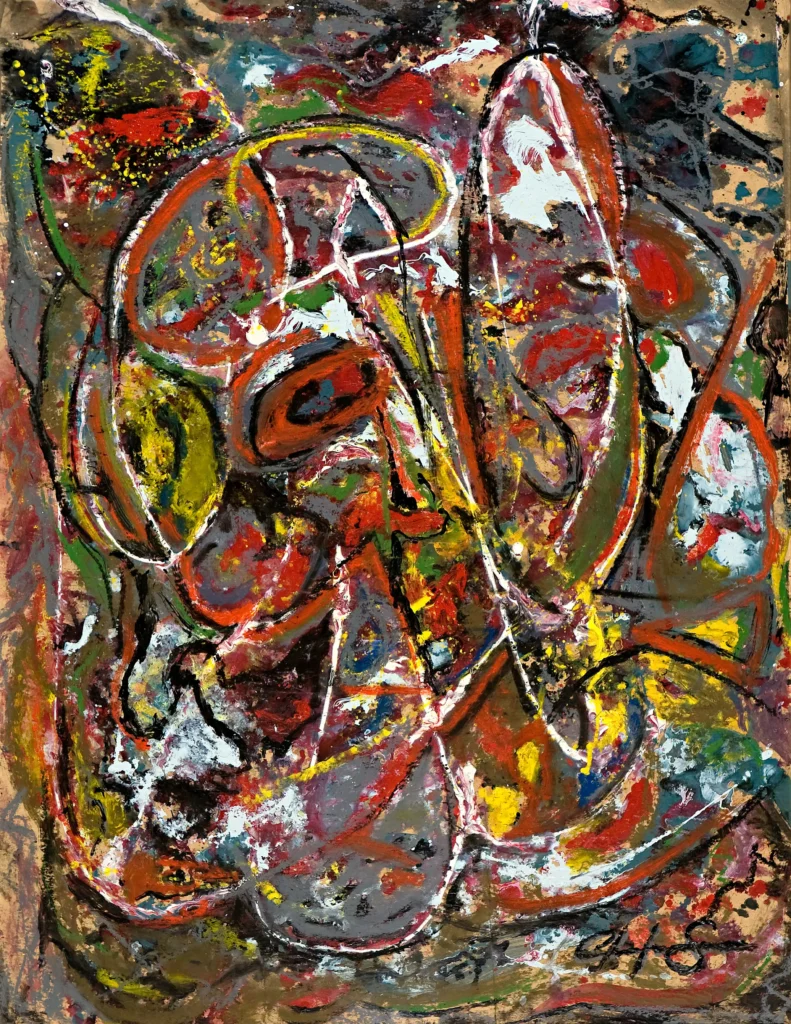 Woman - Enamel on Paper - 79cm x 104cm